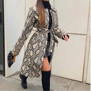 Choosey Snakeskin Trench Coat